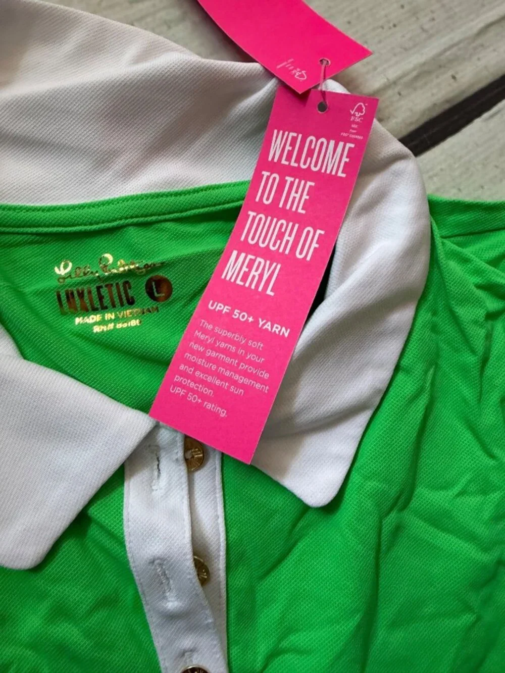 NWT Lilly Pulitzer Frida Puff Sleeve polo
